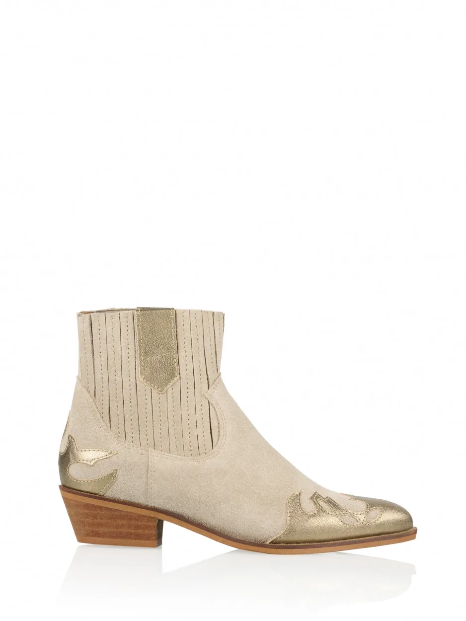 AUSTIN suede - Westernboots | Beige / Smoke