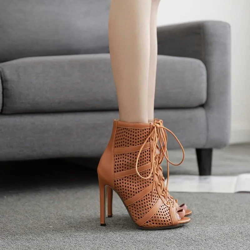 Bandage High heeled Peep Toe Women Heels