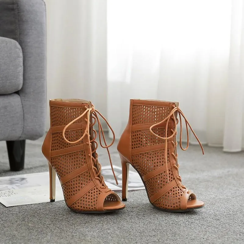 Bandage High heeled Peep Toe Women Heels