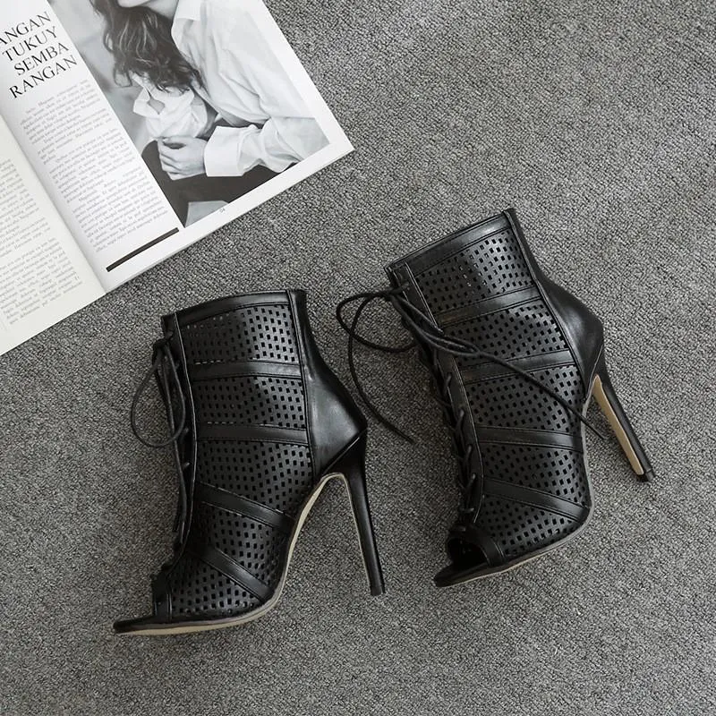 Bandage High heeled Peep Toe Women Heels