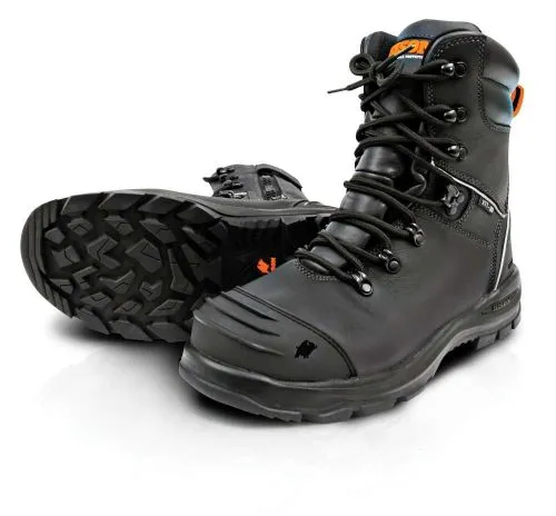Bison XTZ 100 Safety Boots - Black (Size 4)