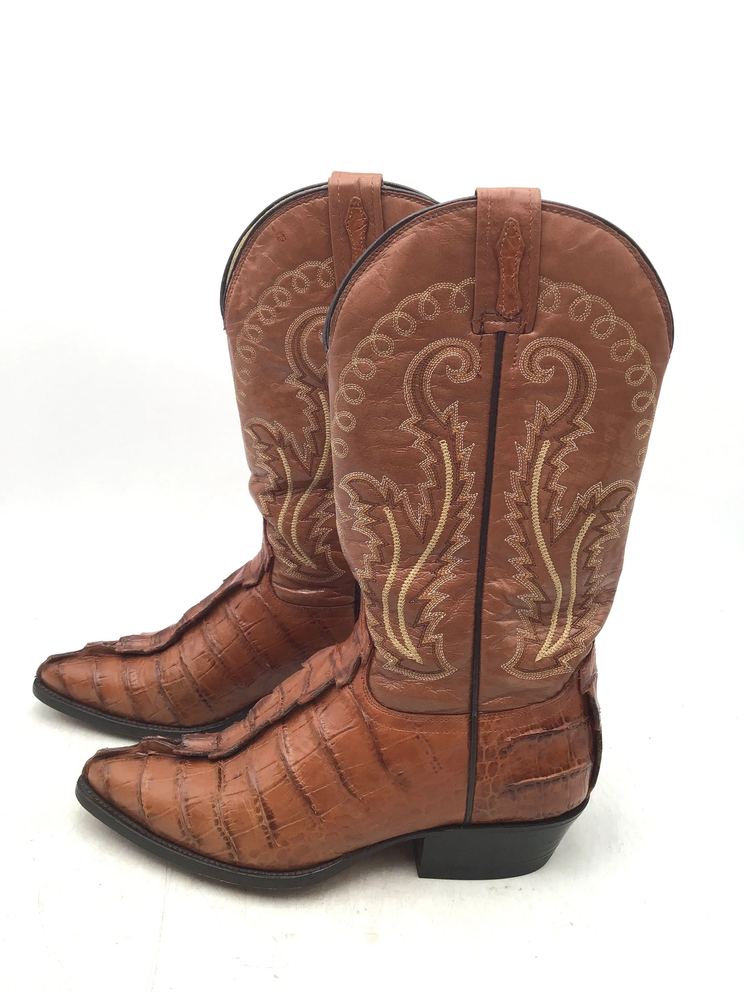 Cuevas Men's Brown Leather Cowboy Western Boots - Size 25.5