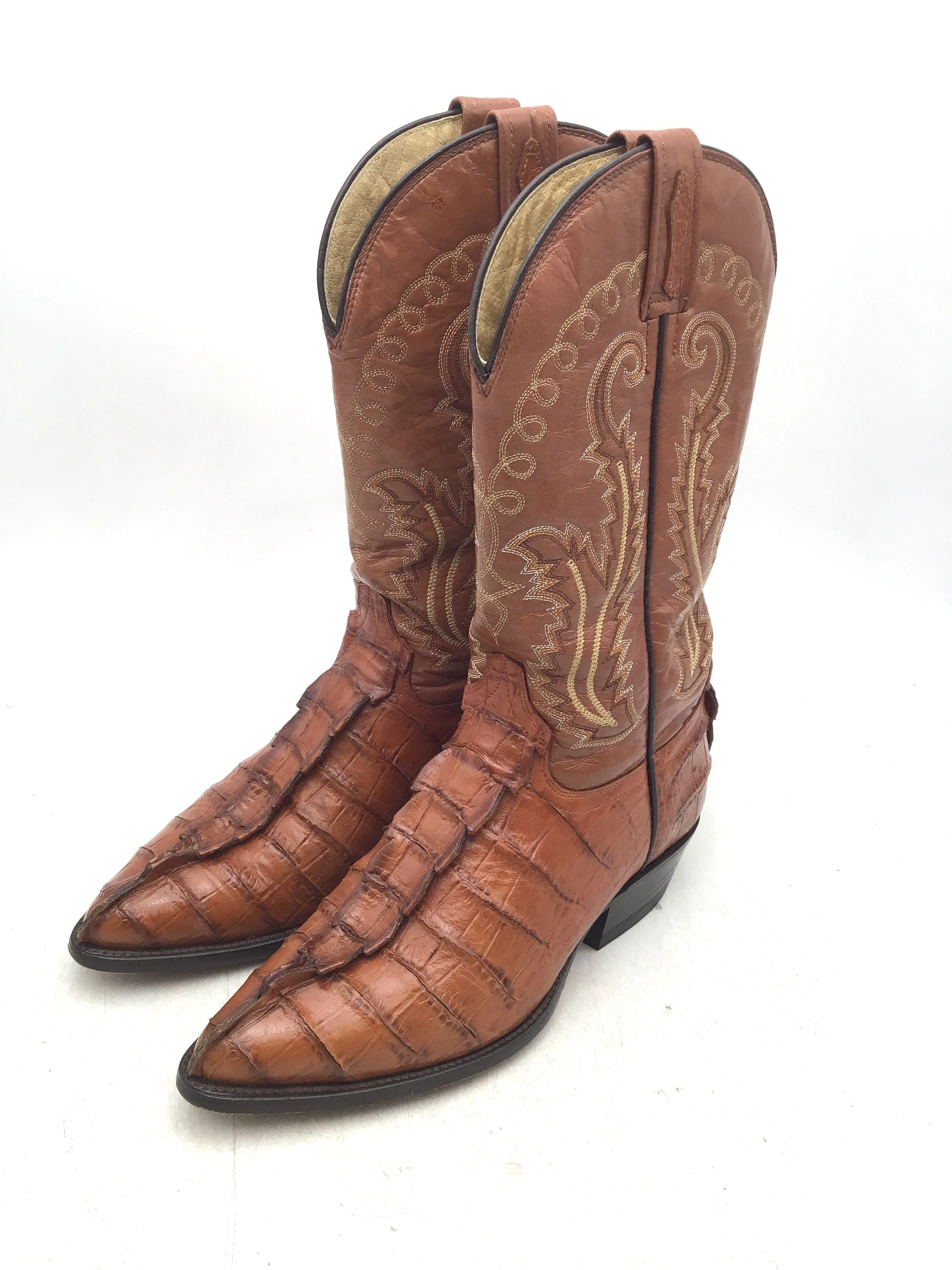 Cuevas Men's Brown Leather Cowboy Western Boots - Size 25.5