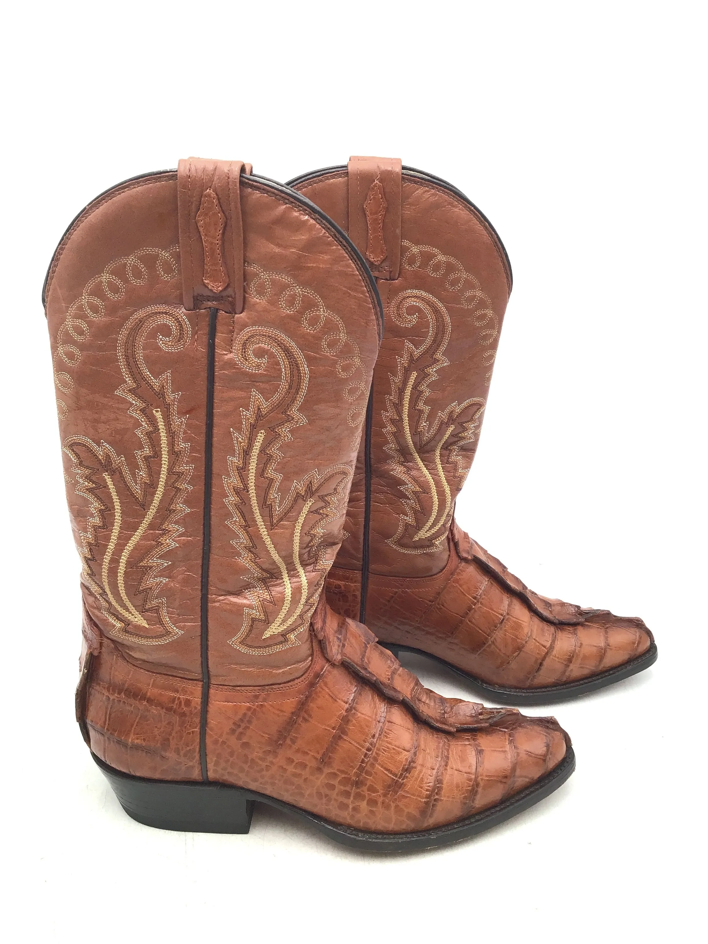 Cuevas Men's Brown Leather Cowboy Western Boots - Size 25.5