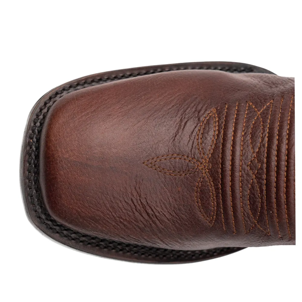 Dylan Embroidered Square Toe Cowboy Boots