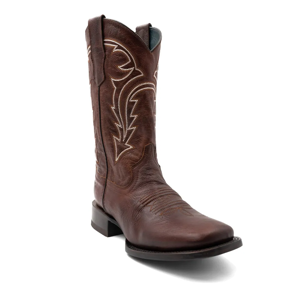 Dylan Embroidered Square Toe Cowboy Boots