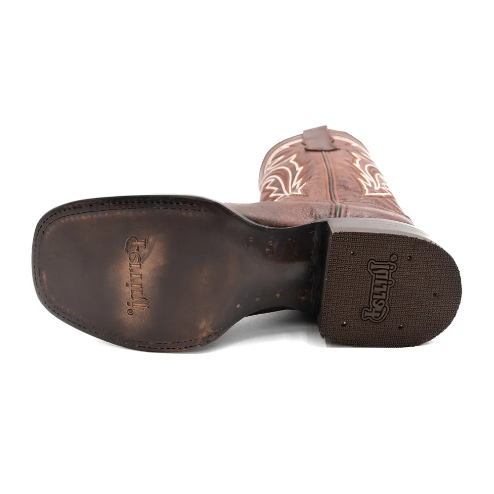 Dylan Embroidered Square Toe Cowboy Boots