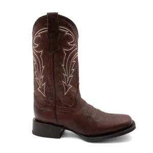 Dylan Embroidered Square Toe Cowboy Boots