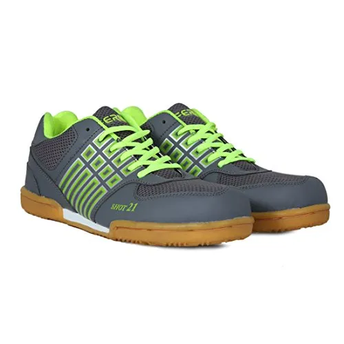 Feroc Men's PU Green Non Marking Badminton Shoes (9)