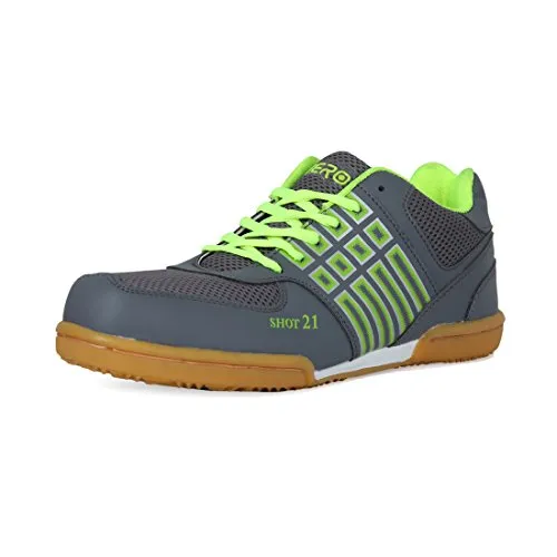 Feroc Men's PU Green Non Marking Badminton Shoes (9)