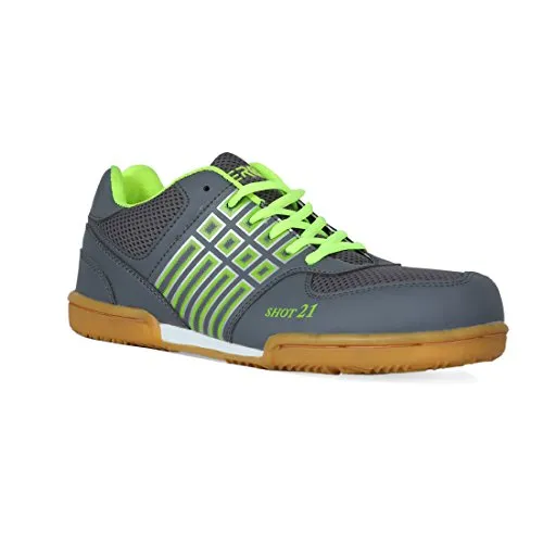 Feroc Men's PU Green Non Marking Badminton Shoes (9)