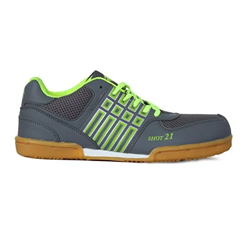 Feroc Men's PU Green Non Marking Badminton Shoes (9)