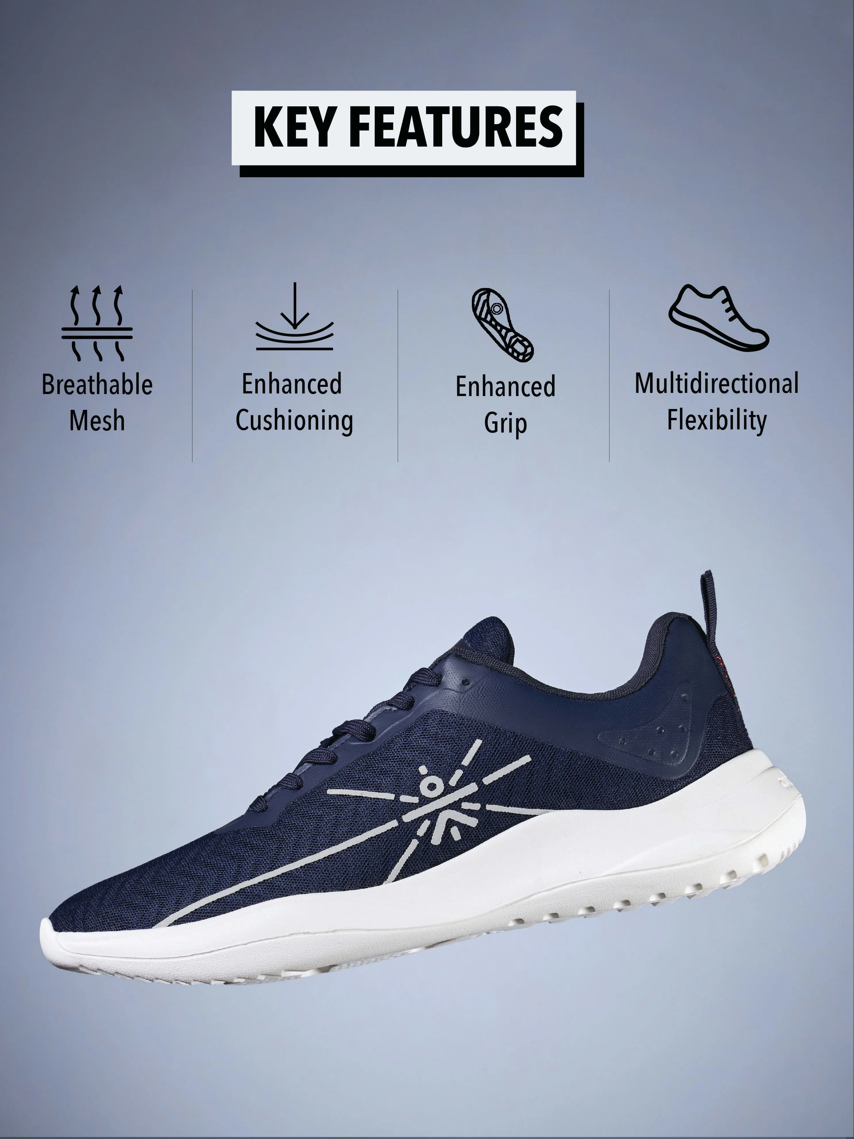 Freedom Men Running Shoes - Navy Blue