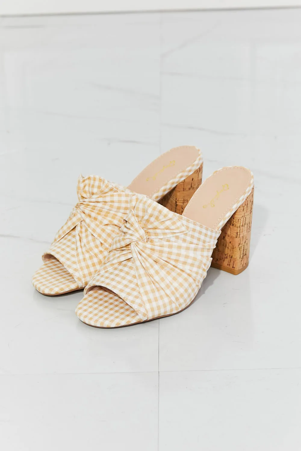 Freshly Picked Twist Peep Toe Block Heel Mule (Online Only)