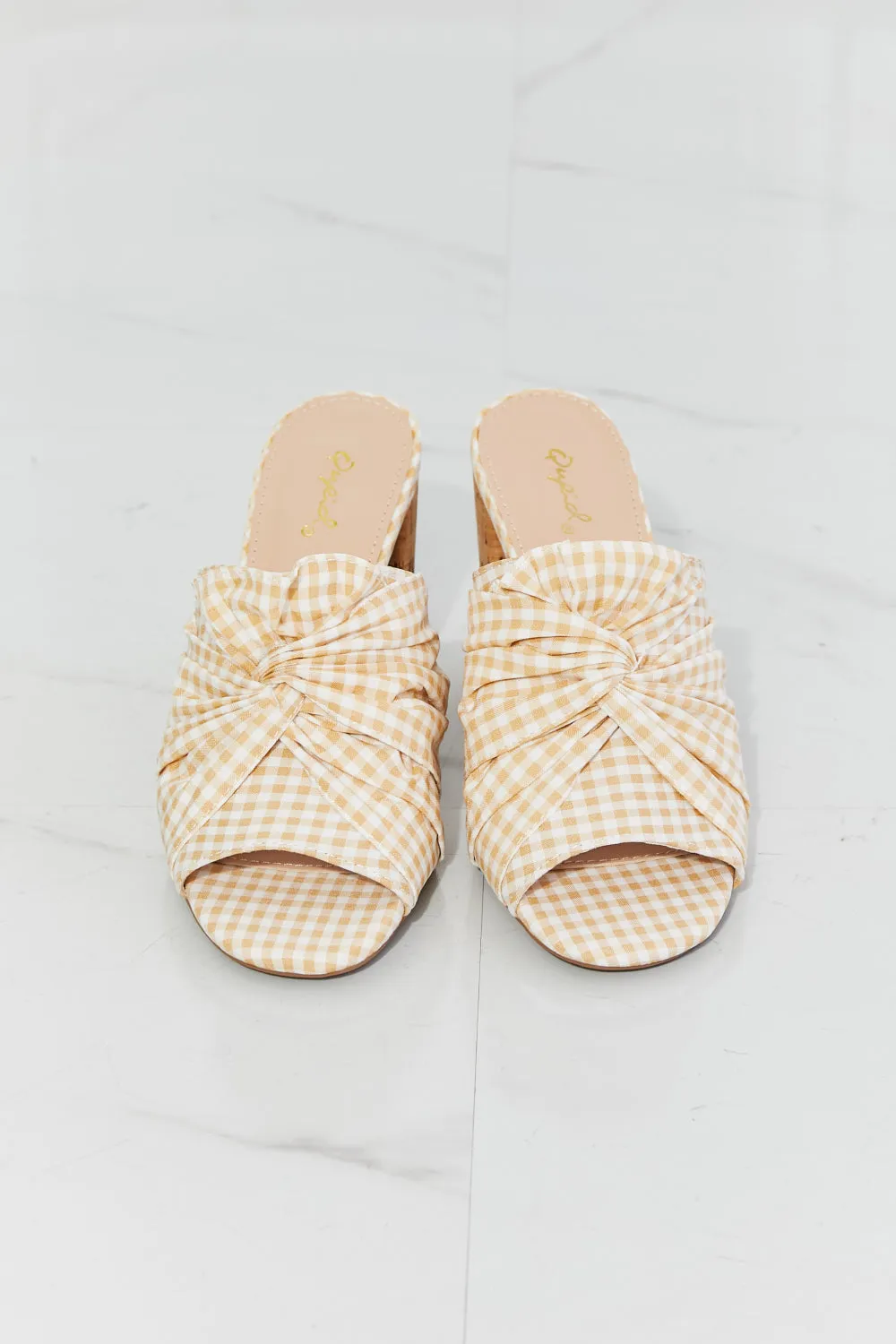 Freshly Picked Twist Peep Toe Block Heel Mule (Online Only)