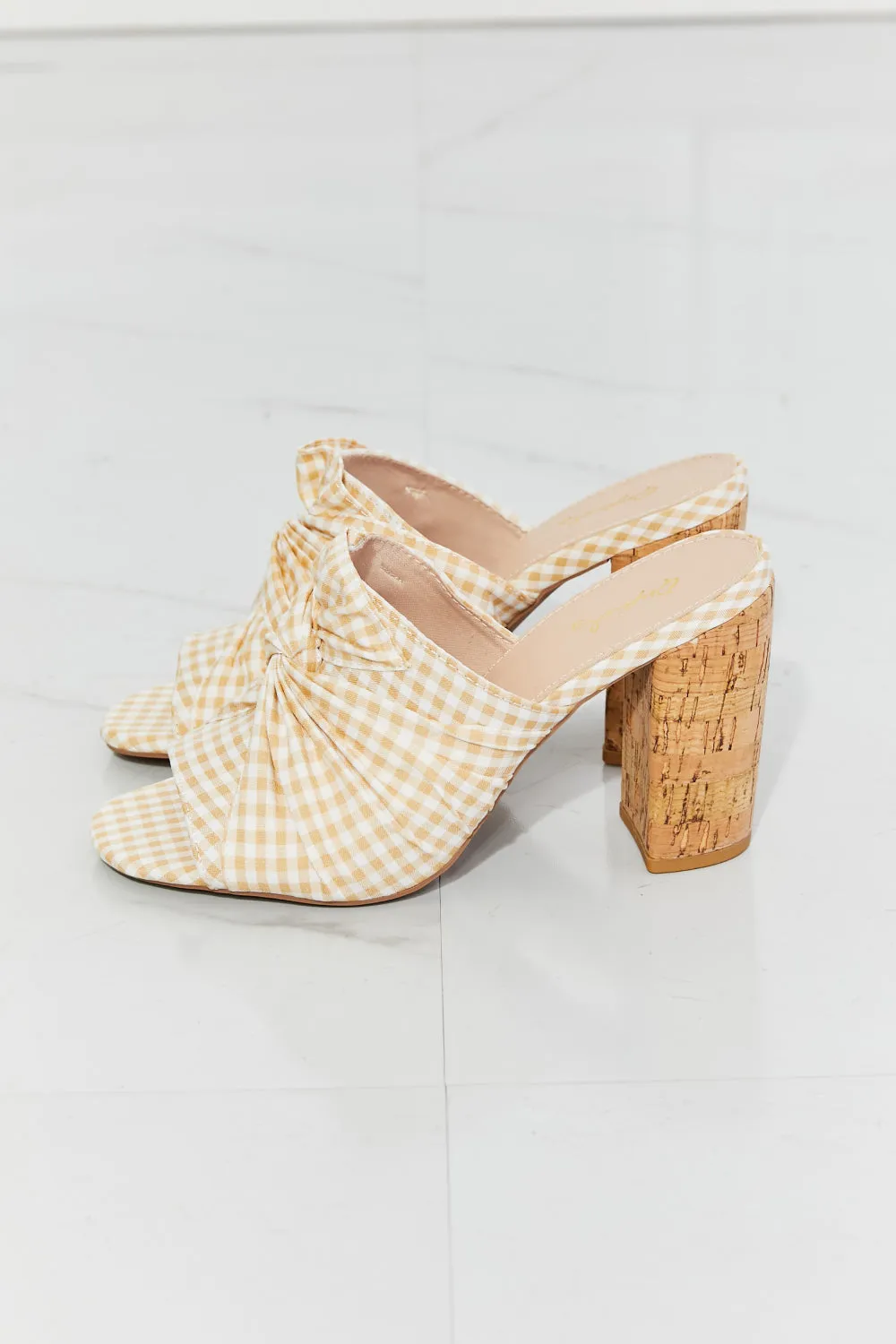 Freshly Picked Twist Peep Toe Block Heel Mule (Online Only)
