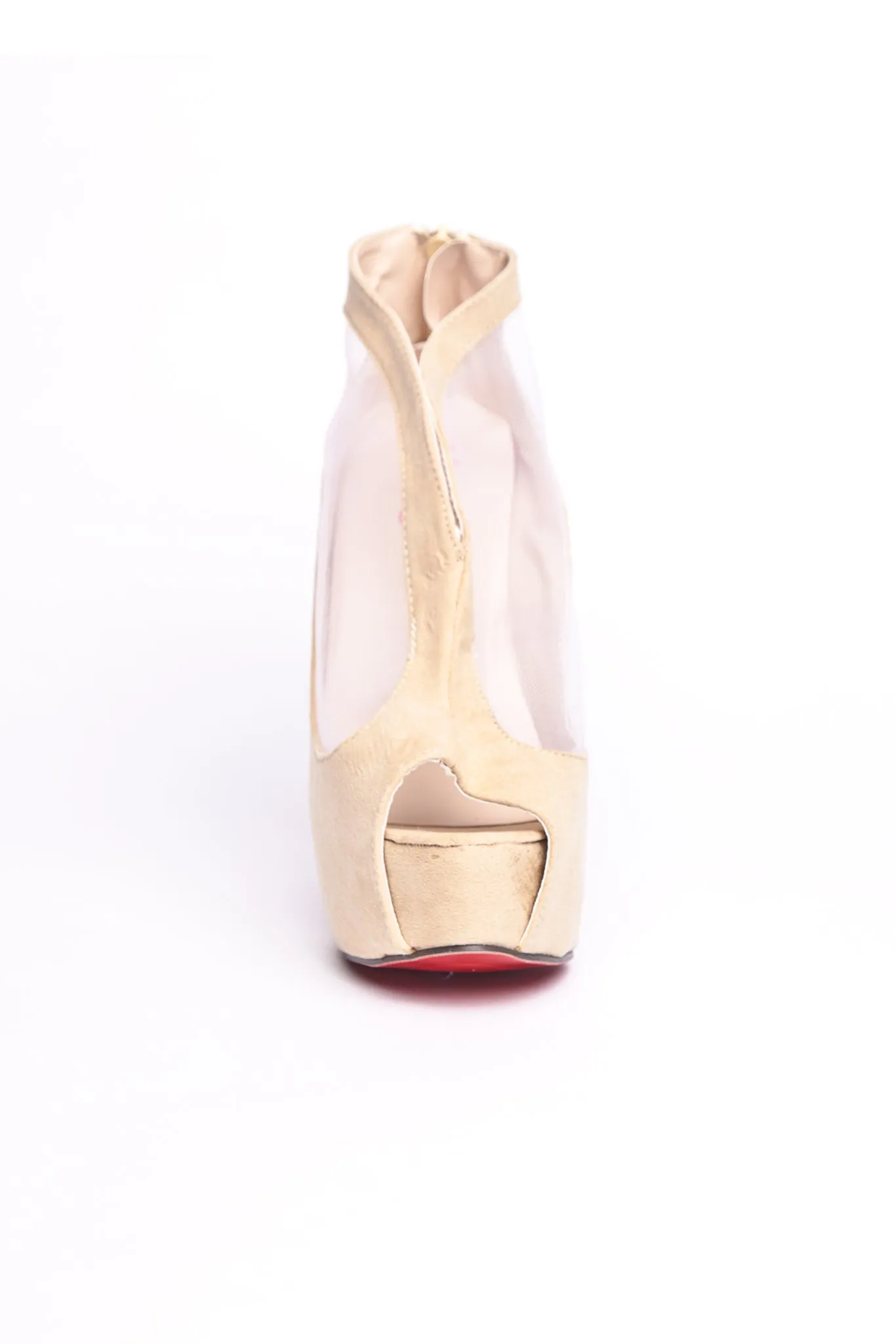 Gabriella - Nude Mesh Heels