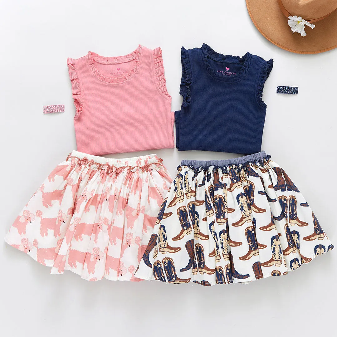 Girls Gianna Skirt - Cowboy Boots