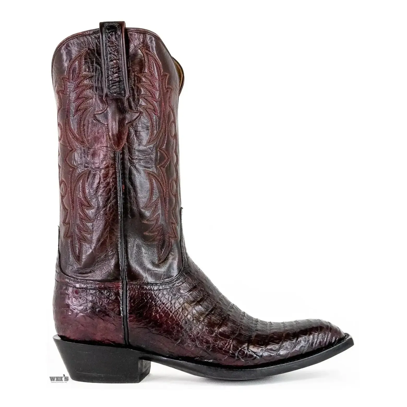 Lucchese Cowboy Boots 14" Exotic Caiman/Buffalo