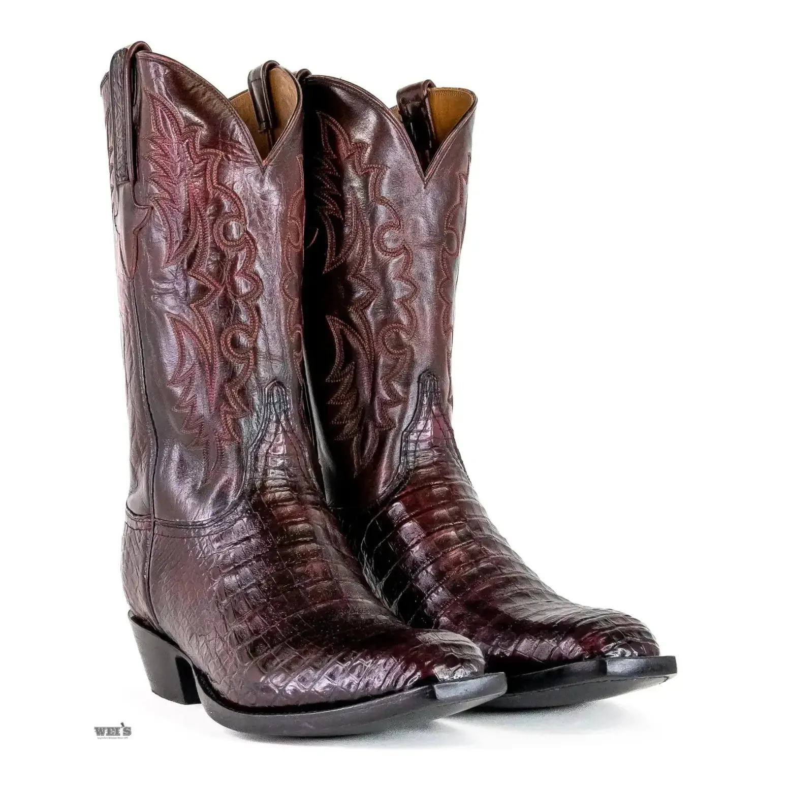 Lucchese Cowboy Boots 14" Exotic Caiman/Buffalo