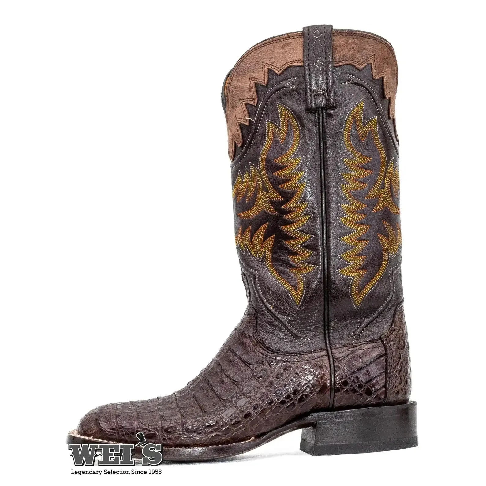 Lucchese Men's 13" Exotic Cowboy Boots Caiman Hornback