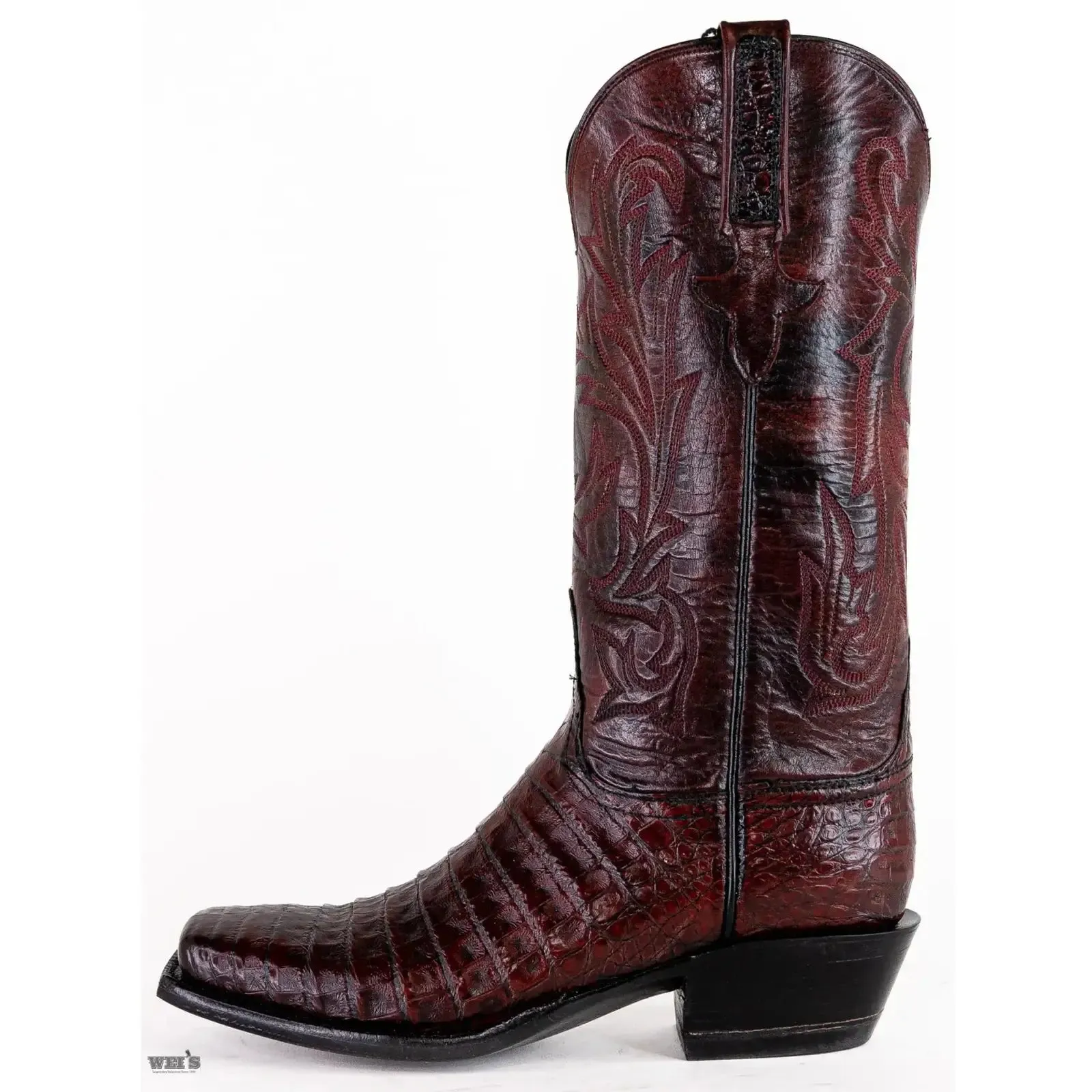 Lucchese Women's Cowgirl Boots 12" Exotic Caiman Medium Square Toe