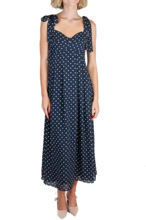 Madewell navy blue polka dot maxi dress NWT (0; retail $158)