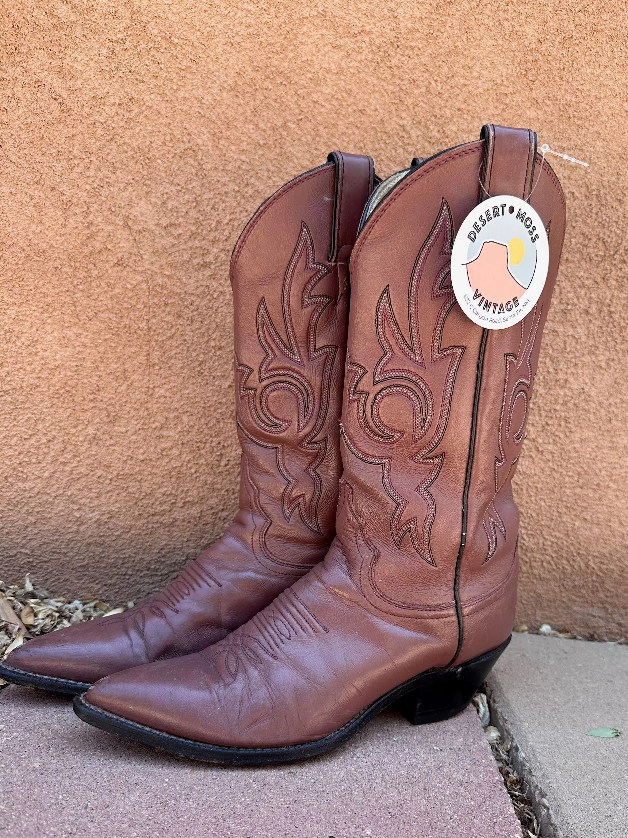 Mauve Justin Cowgirl Boots - 6.5B
