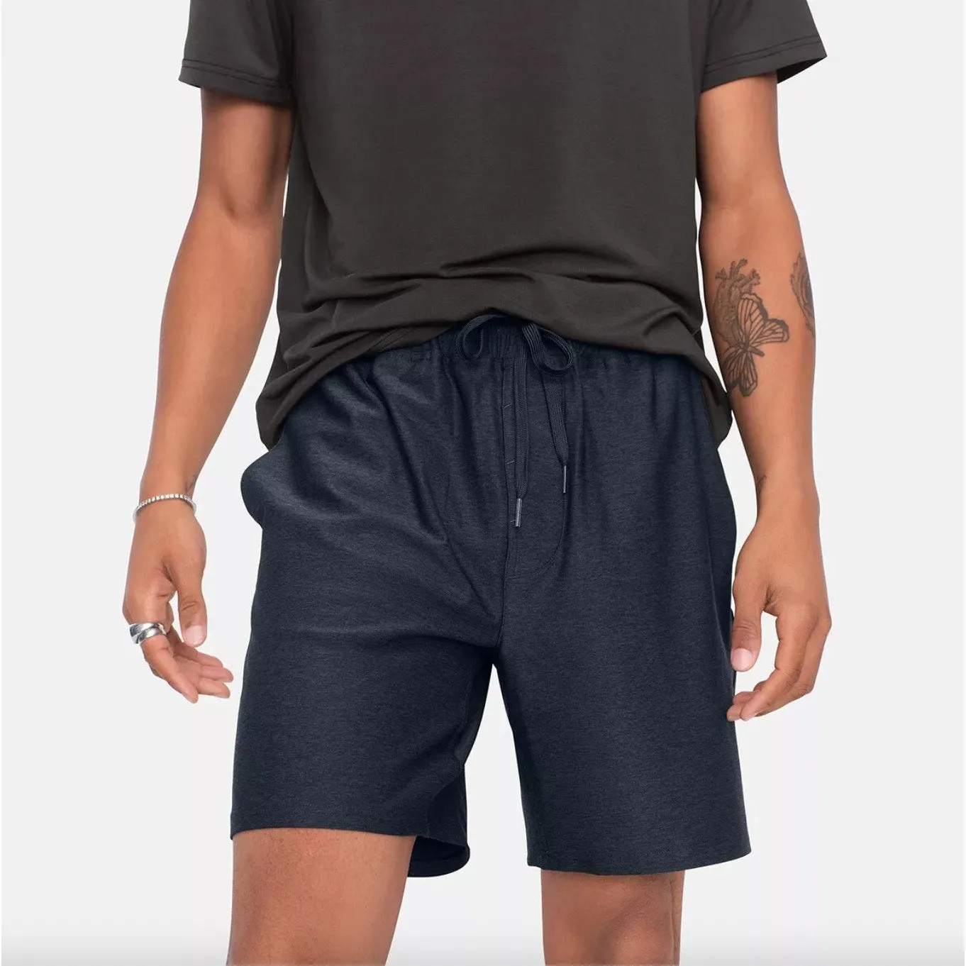 OUTDOOR VOICES Men's Sunday 7" Shorts XS Black Charcoal Athletic NWT