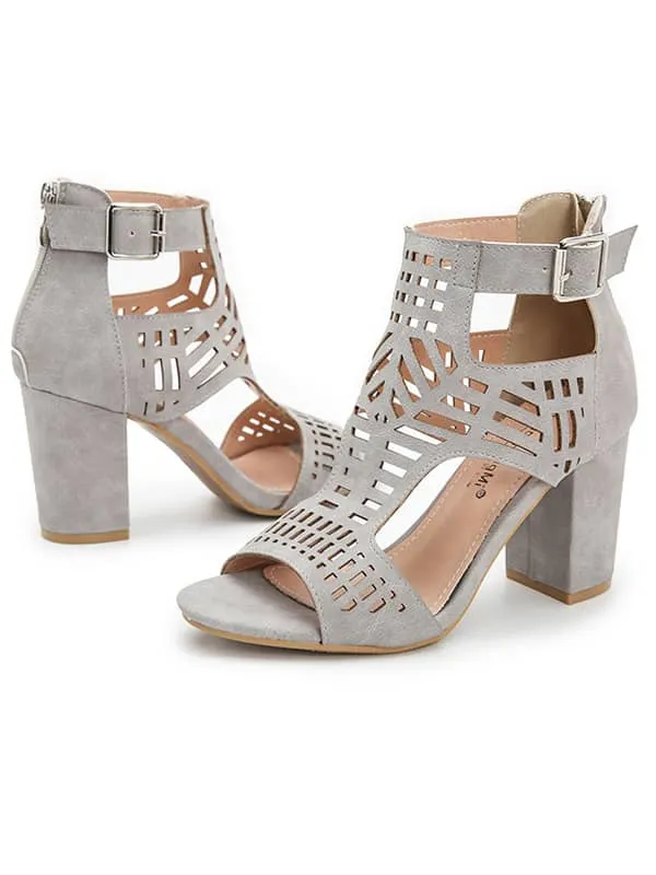 Peep Toe Hollow Out&Sandals