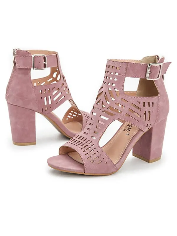 Peep Toe Hollow Out&Sandals