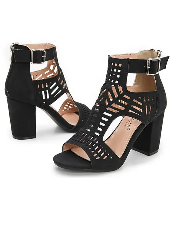Peep Toe Hollow Out&Sandals