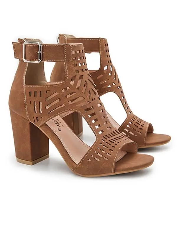 Peep Toe Hollow Out&Sandals