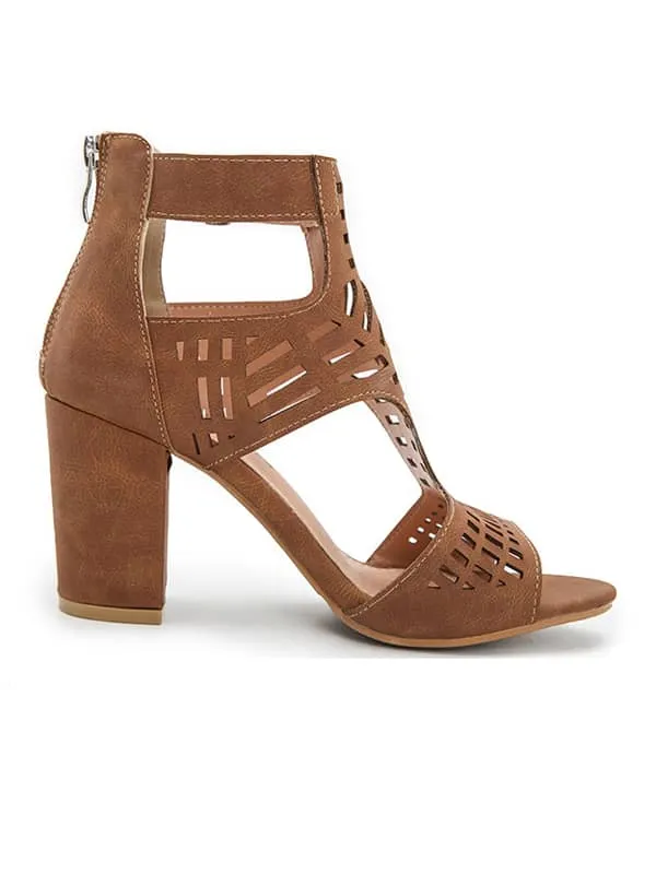 Peep Toe Hollow Out&Sandals