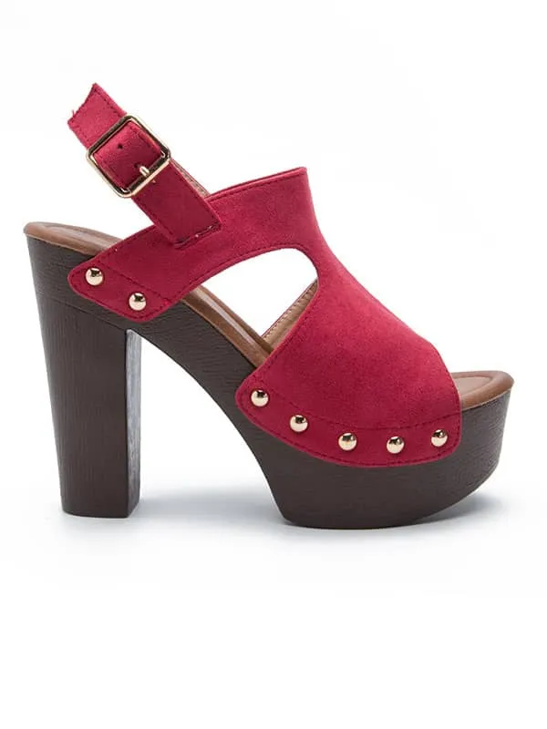 Peep Toe Platform Rivets&Sandals
