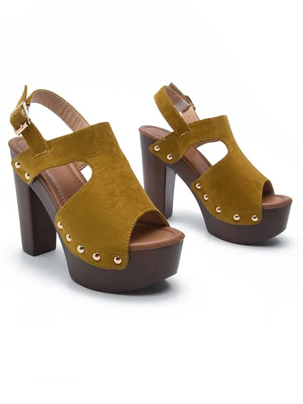 Peep Toe Platform Rivets&Sandals
