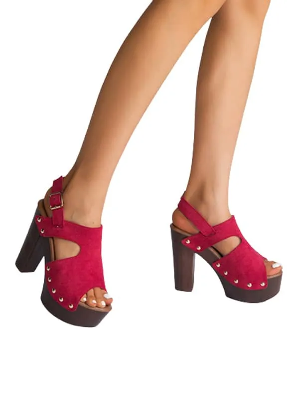 Peep Toe Platform Rivets&Sandals