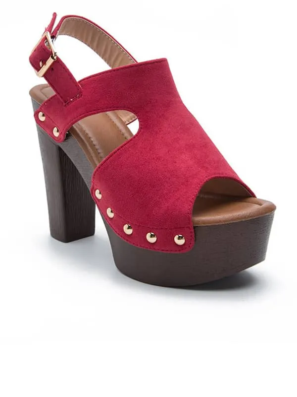 Peep Toe Platform Rivets&Sandals