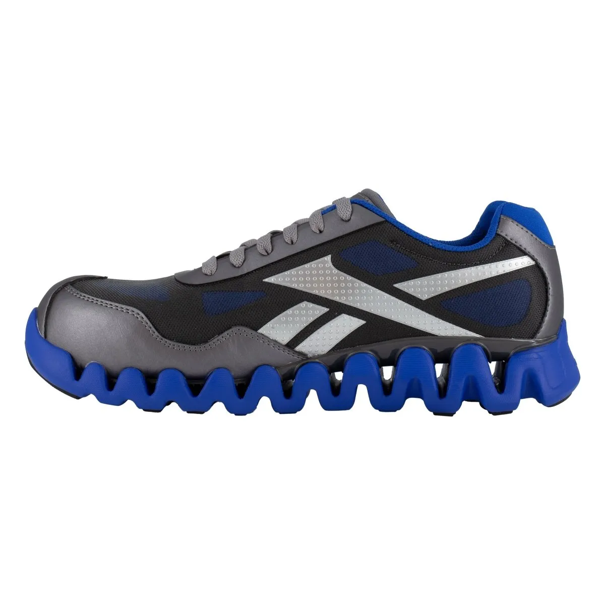 Reebok Men's Blue and Grey Zig Pulse Athletic Lace Up Composite Toe Work Shoe