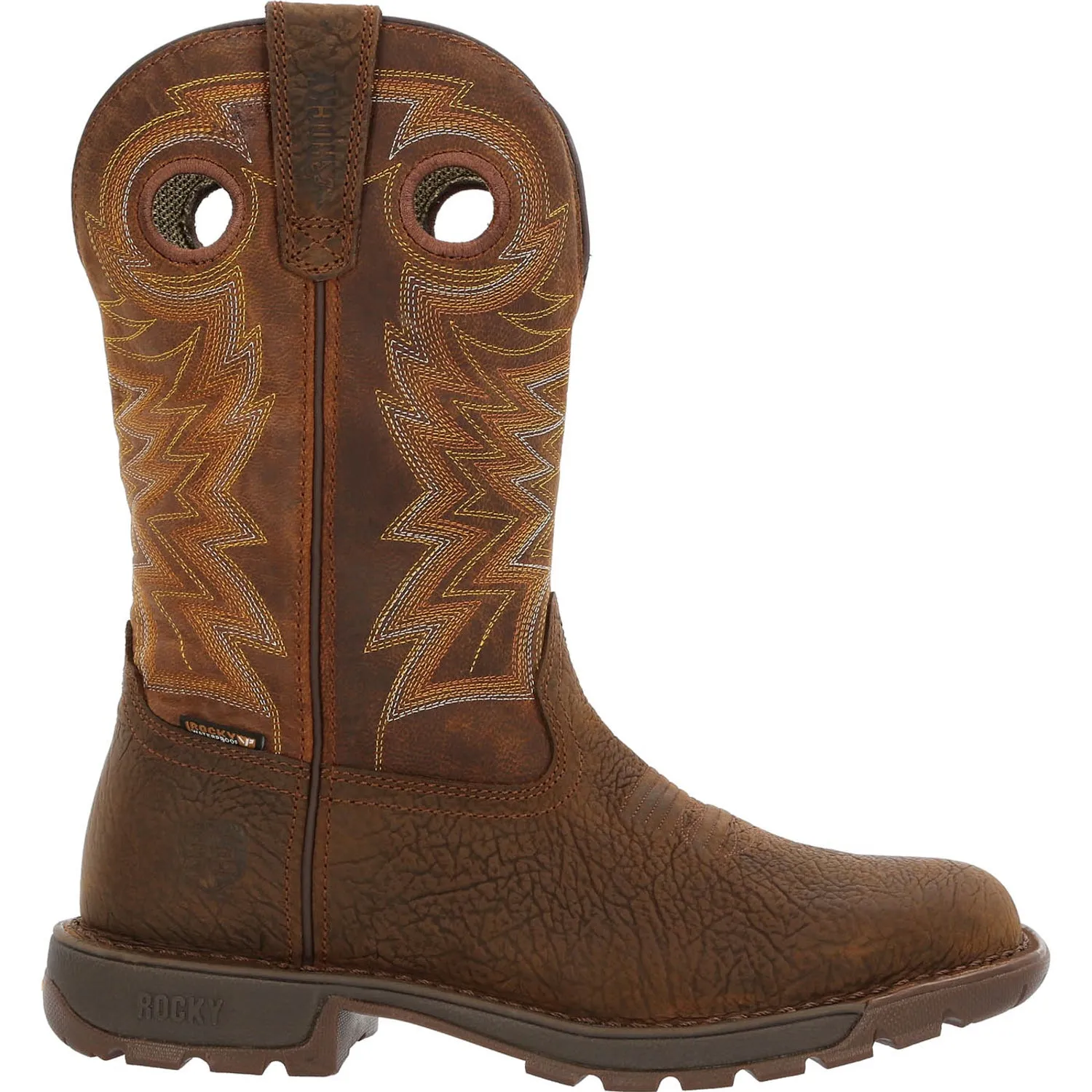 Rocky Mens Brown Leather Legacy 32 WP Western Cowboy Boots