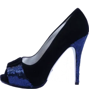 RON WHITE SEQUIN EMBELLISHED PUMP