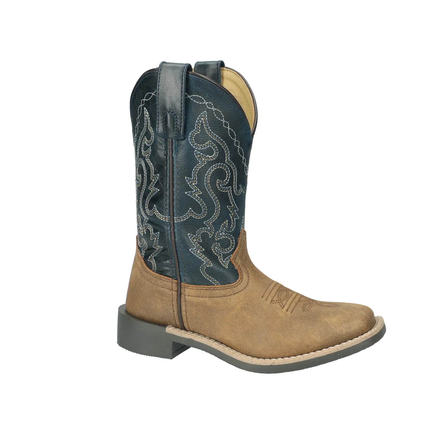 Smoky Mountain Boots Unisex Midland Brown/Midnight Blue Leather Cowboy Boots