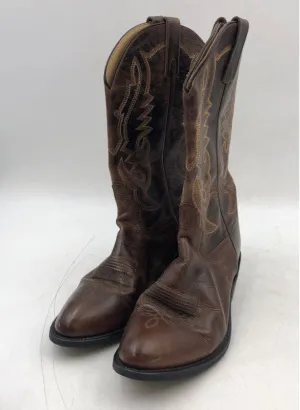 Smoky Mountain Men's Brown Leather Cowboy Western Boots - Size 9.5
