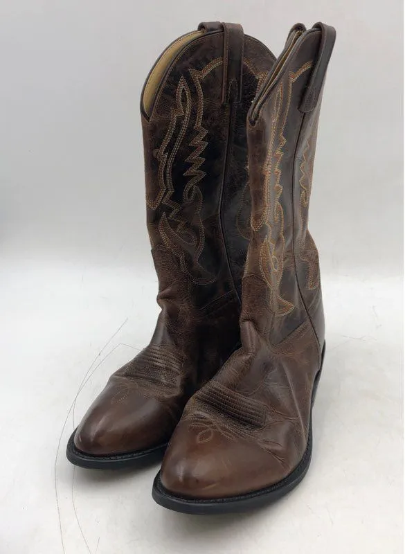 Smoky Mountain Men's Brown Leather Cowboy Western Boots - Size 9.5