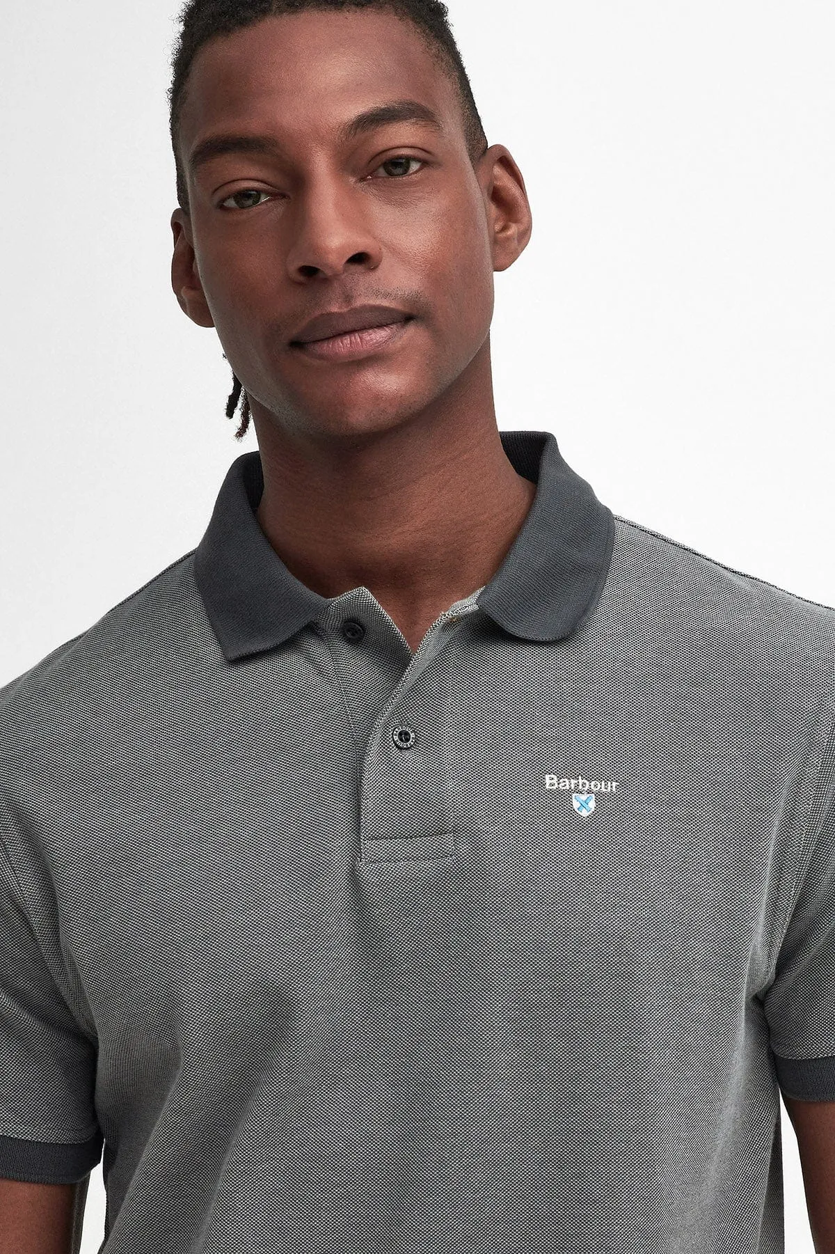 Sports Mix Polo Shirt - Mid Grey