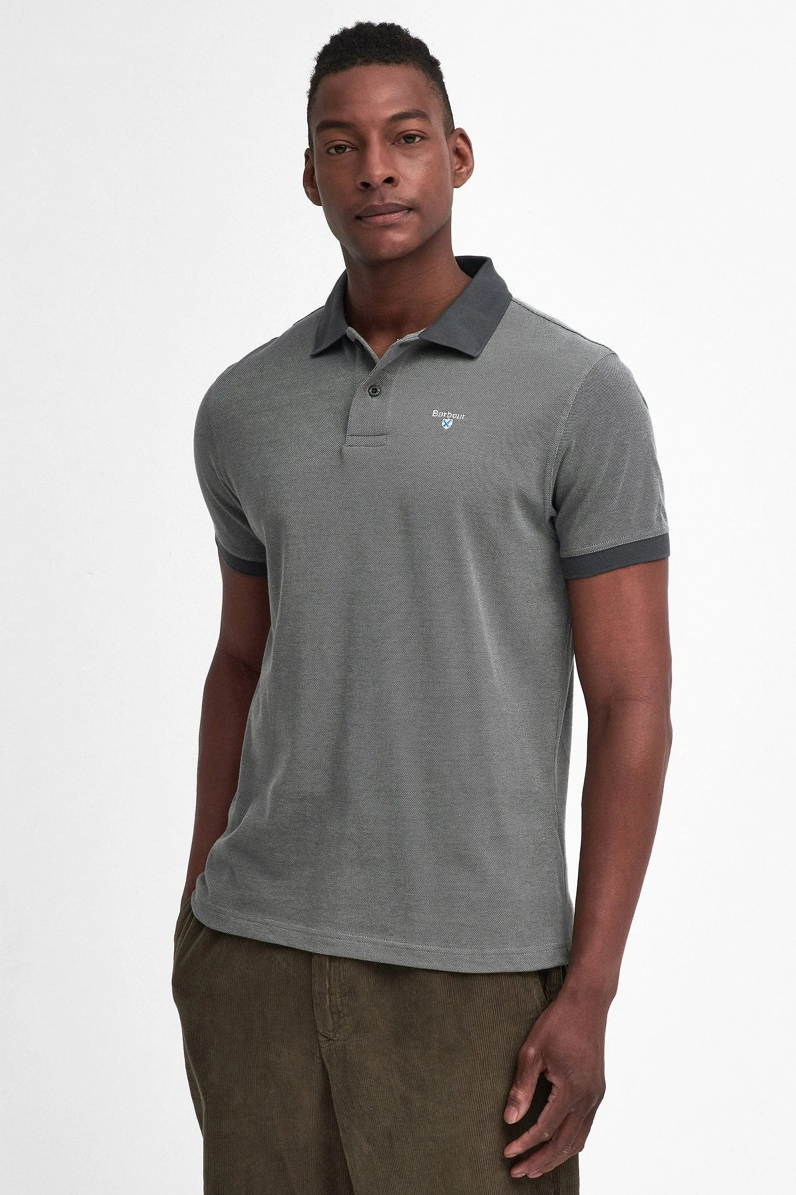 Sports Mix Polo Shirt - Mid Grey