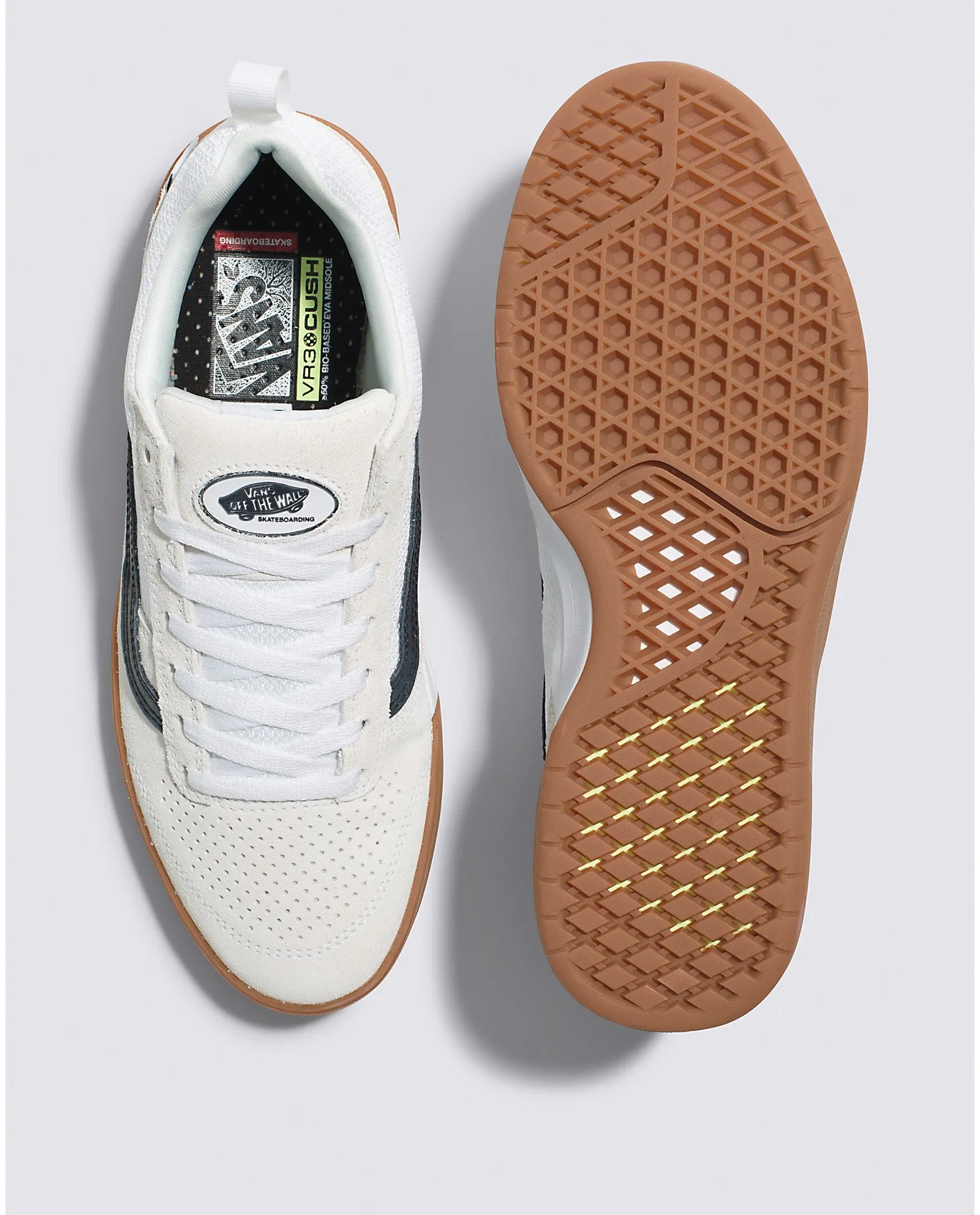 Vans Zahba Skateboard Shoe - White/Black/Gum