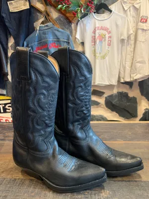 Vintage Senora Mint Black Boots, 6.5-7