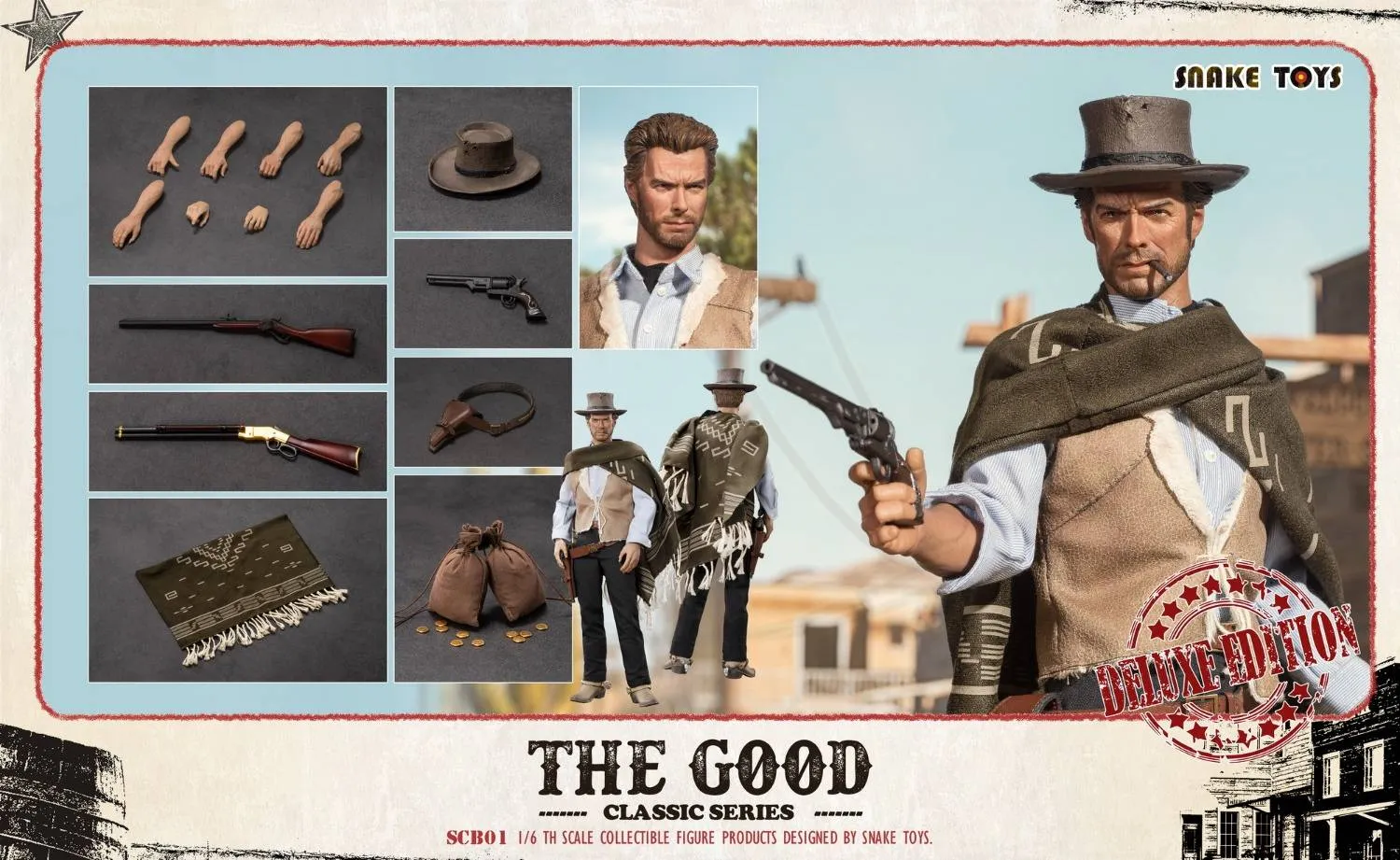 (WAITLIST) SNAKE TOYS  SCB01   1/6 SNAKE TOYS Collectible Figure Classic Series The Good Deluxe Edition      