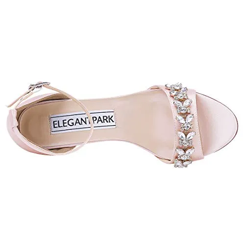 Women Ankle Strap Satin Dress Bridal Wedding or Prom Sandals Shoes